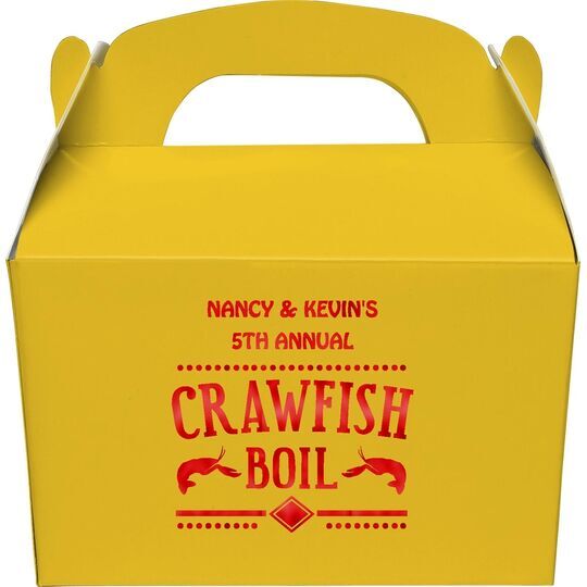 Crawfish Boil Gable Favor Boxes